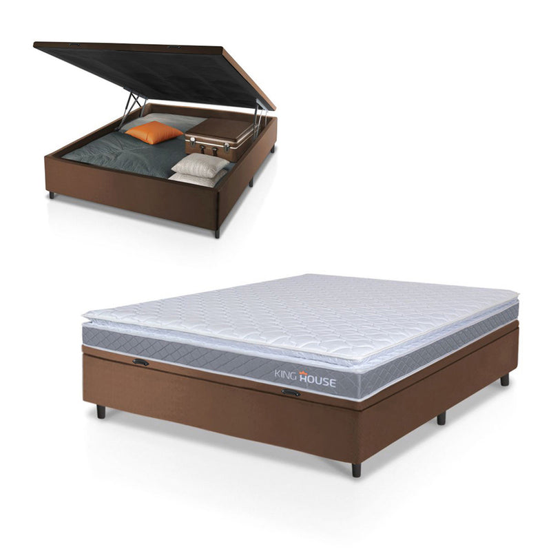 Cama Box Baú Durban Espuma D28 Casal 138x188 King House