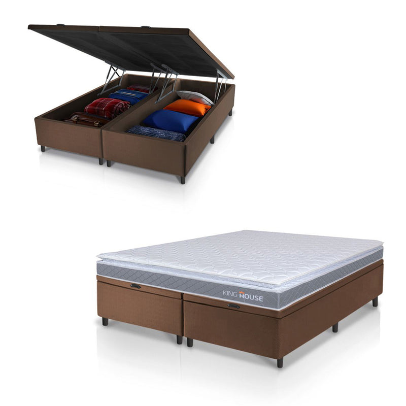 Cama Box Baú Durban Espuma D28 Queen 158x198 King House