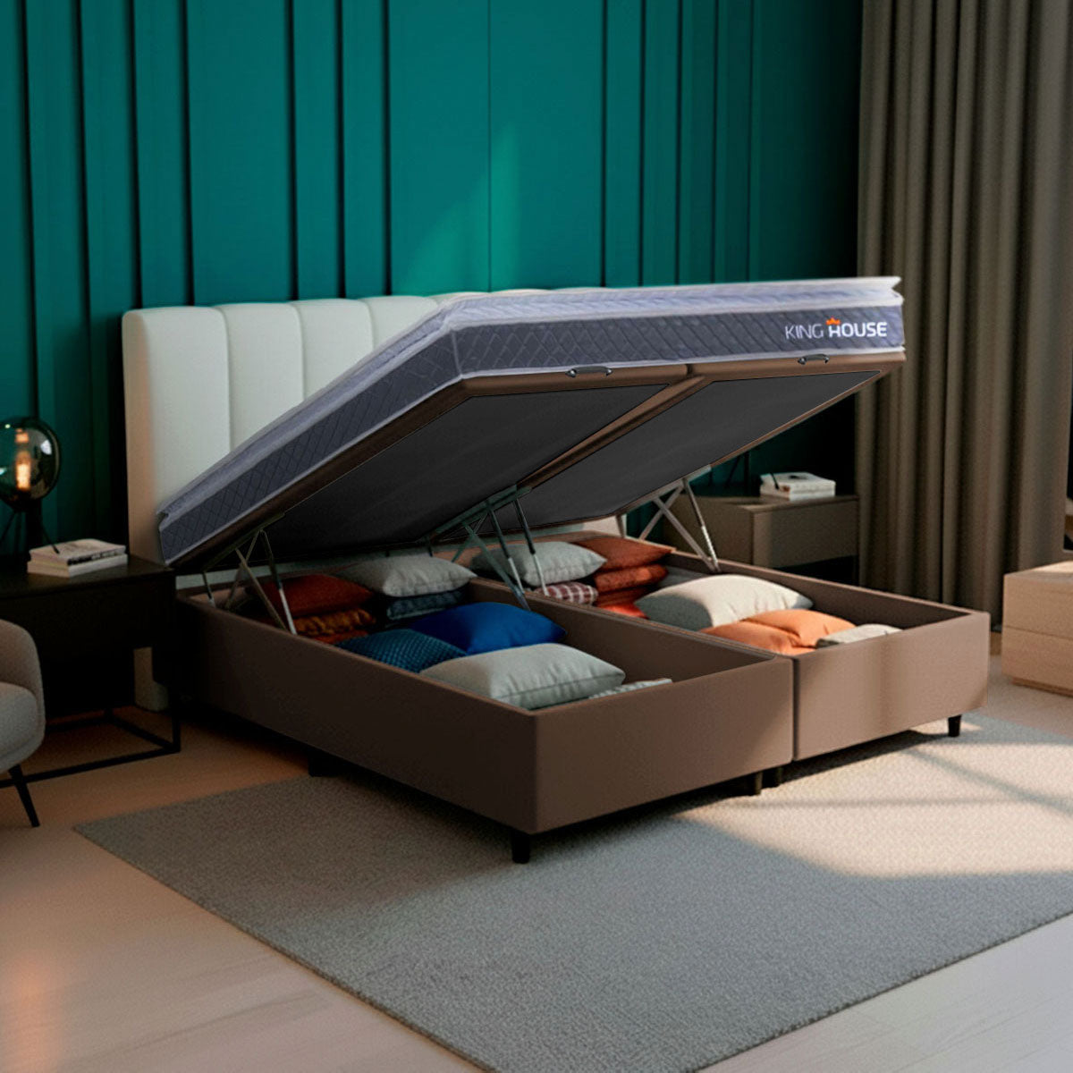 Cama Box Baú Durban Espuma D28 King 193x203 King House