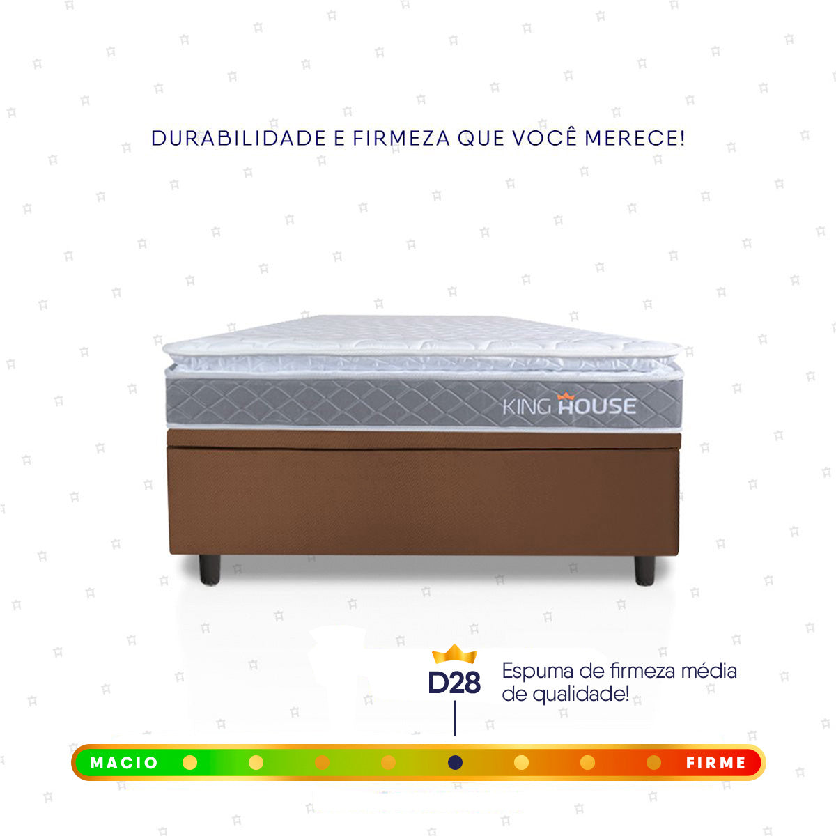 Cama Box Baú Durban Espuma D28 Solteirão 96x203 King House