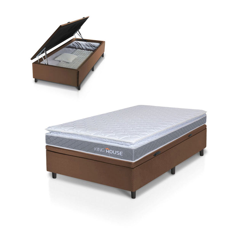 Cama Box Baú Durban Espuma D28 Solteirão 96x203 King House