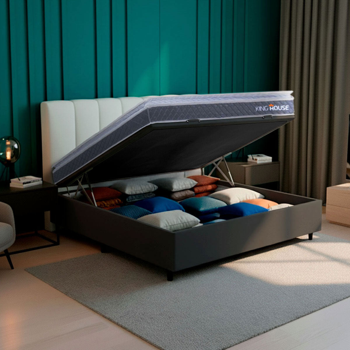 Cama Box Baú Durban Espuma D28 Casal 138x188 King House