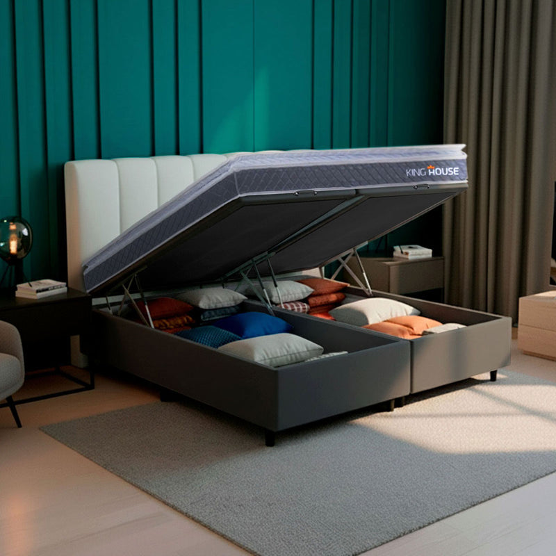 Cama Box Baú Durban Espuma D28 Queen 158x198 King House