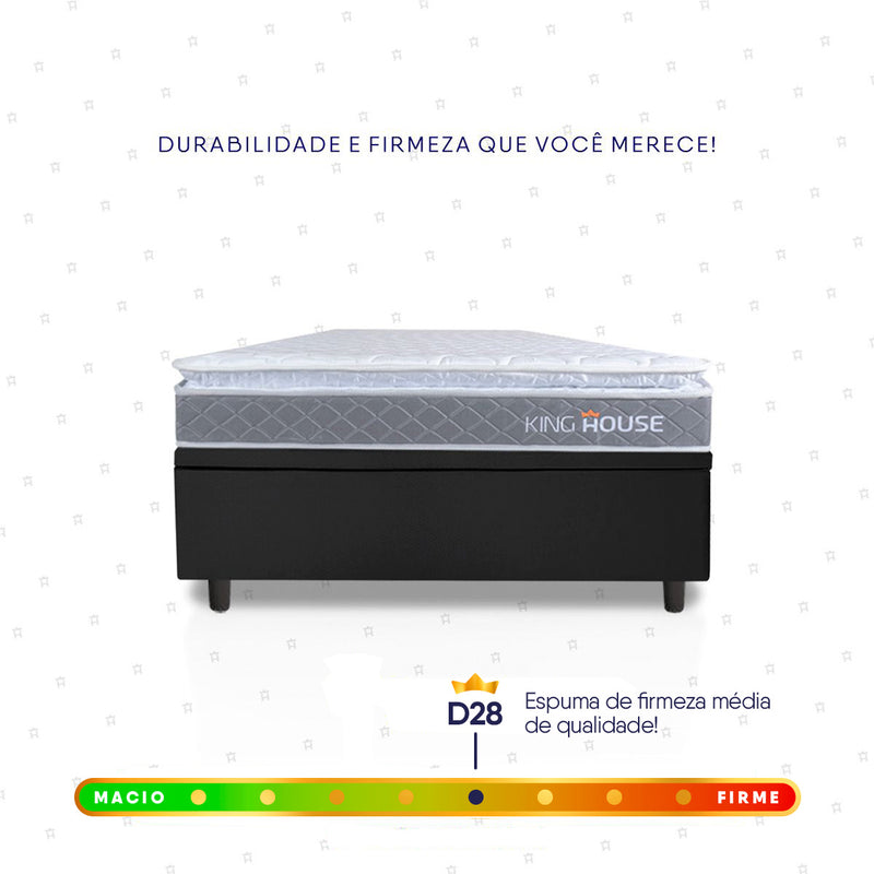 Cama Box Baú Durban Espuma D28 Solteiro 88x188 King House