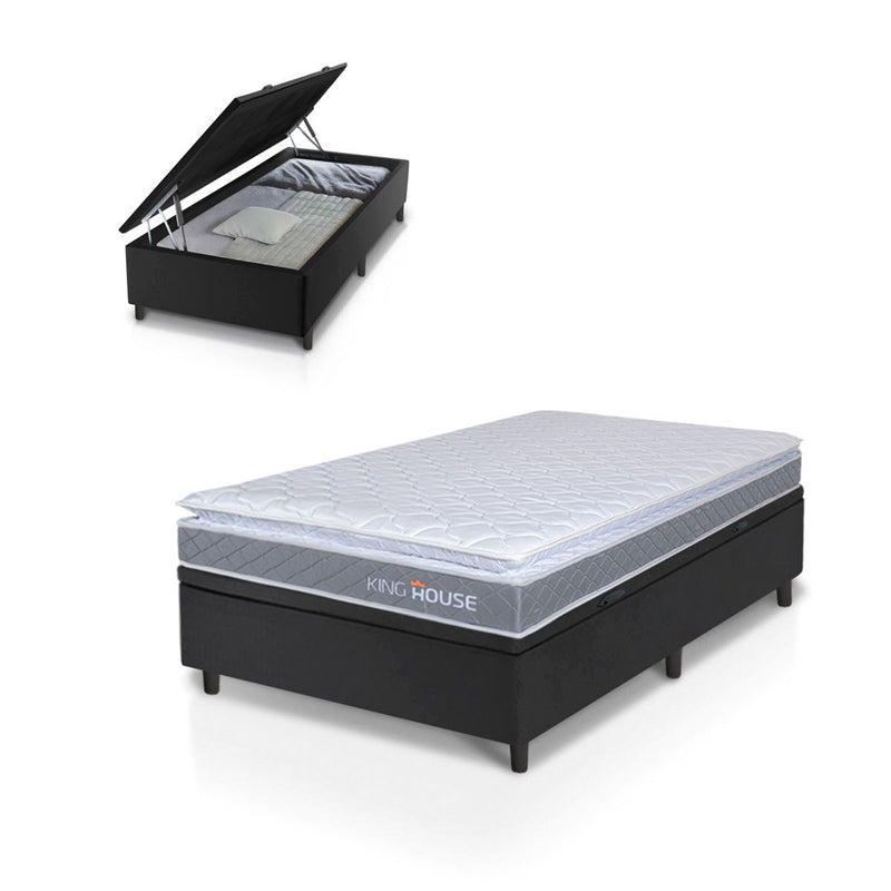 Cama Box Baú Durban Espuma D28 Solteirão 96x203 King House