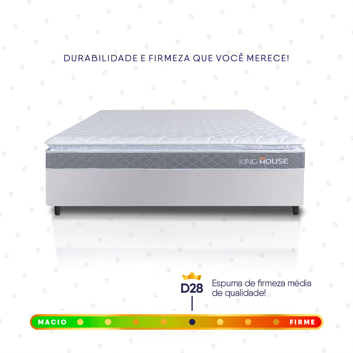 Cama Box Durban Espuma D28 Viúva 128x188 Branco King House