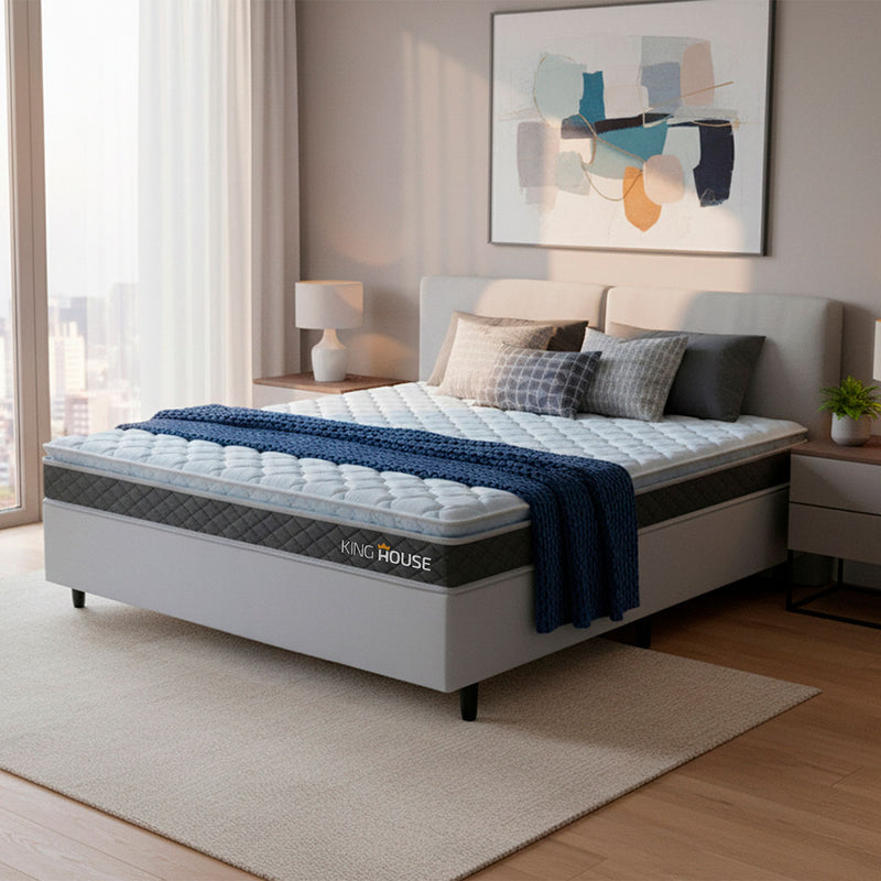 Cama Box Durban Espuma D28 Casal 138x188 Branco King House