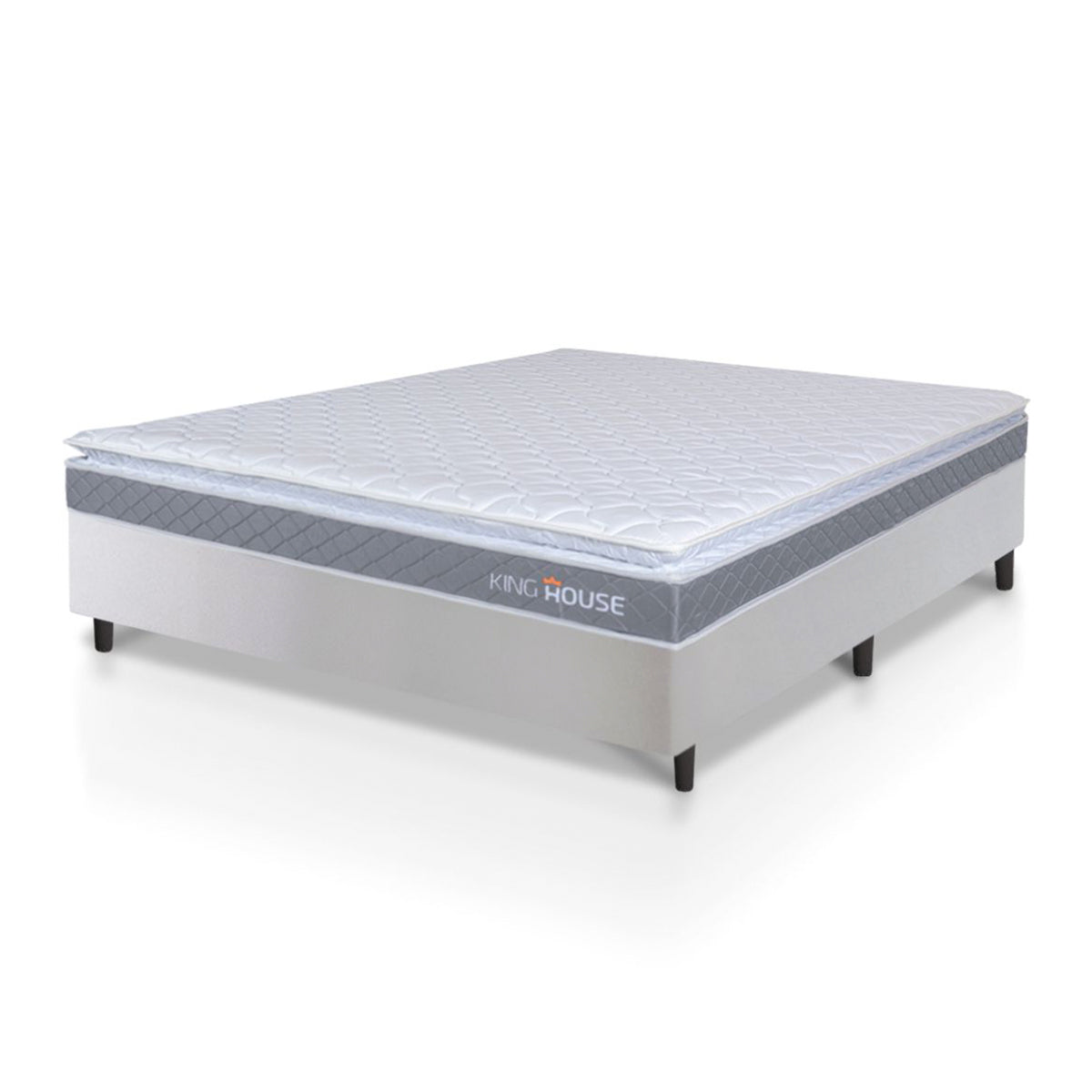 Cama Box Durban Espuma D28 Casal 138x188 Branco King House