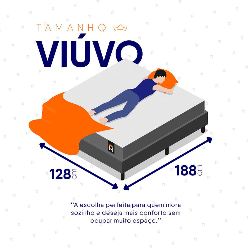 Cama Box Durban Espuma D28 Viúva 128x188 Cinza King House