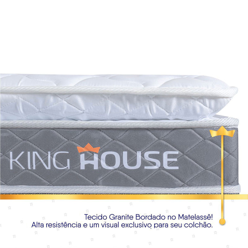 Cama Box Durban Espuma D28 Viúva 128x188 Cinza King House
