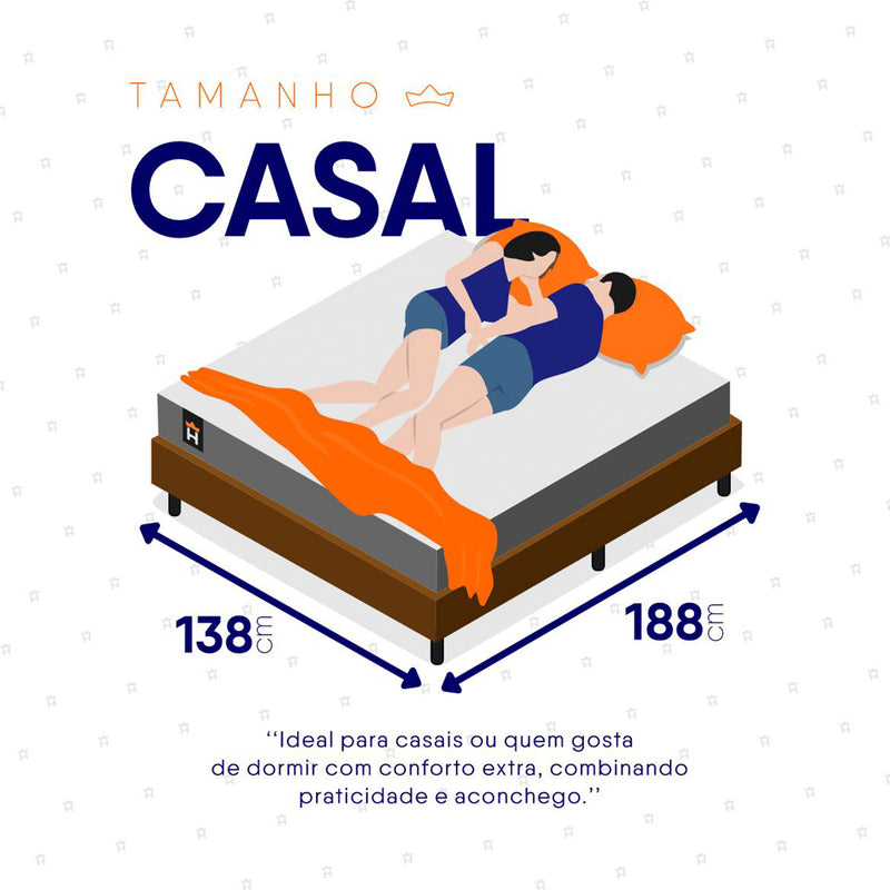 Cama Box Durban Espuma D28 Casal 138x188 Marrom King House