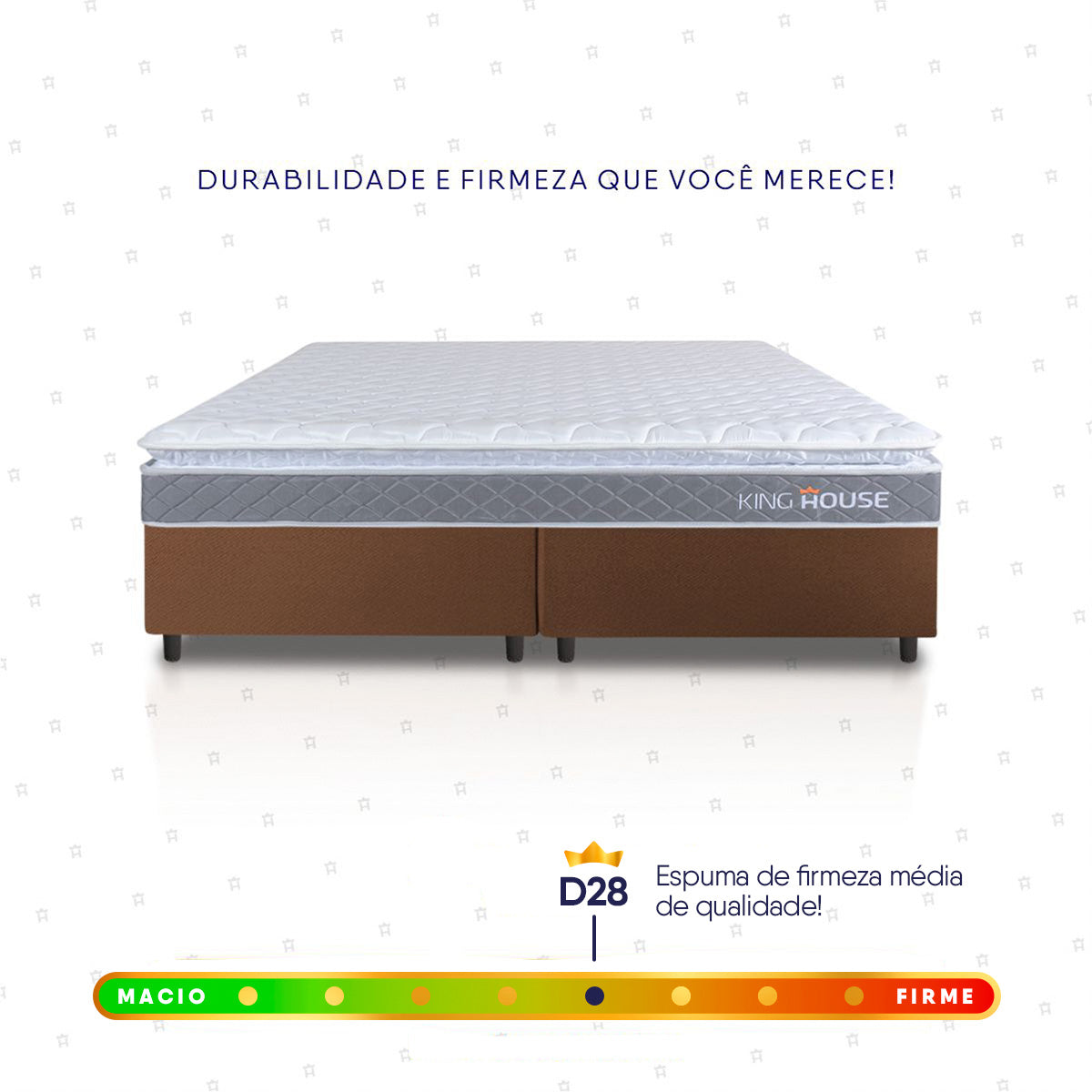 Cama Box Durban Espuma D28 King 193x203 Marrom King House
