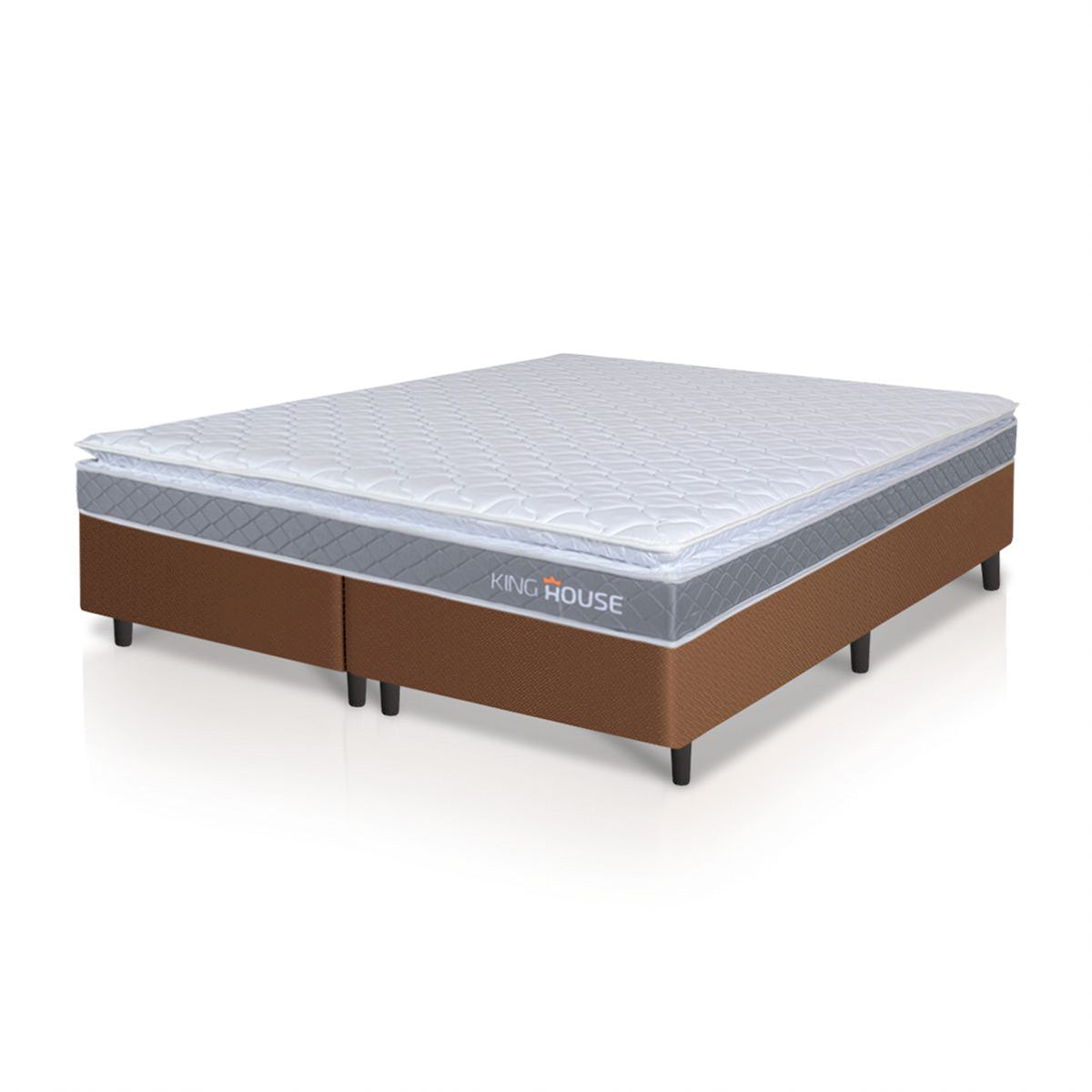 Cama Box Durban Espuma D28 King 193x203 Marrom King House