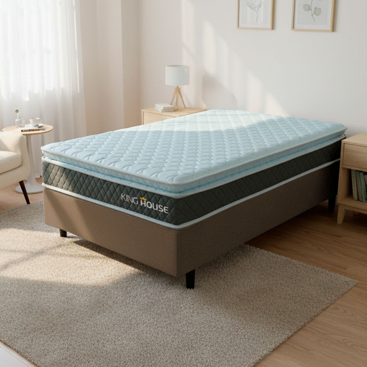 Cama Box Durban Espuma D28 Solteiro 88x188 Marrom King House
