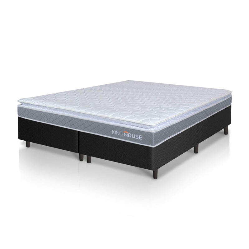 Cama Box Durban Espuma D28 Queen 158x198 Preto King House
