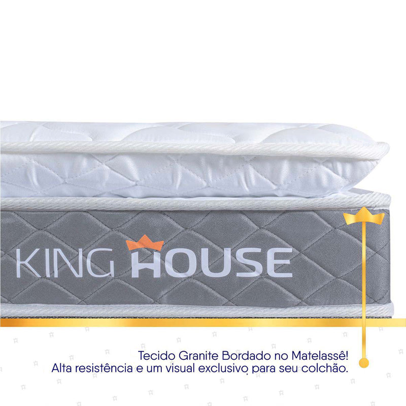 Cama Box Durban Espuma D28 Solteirão 96x203 Preto King House