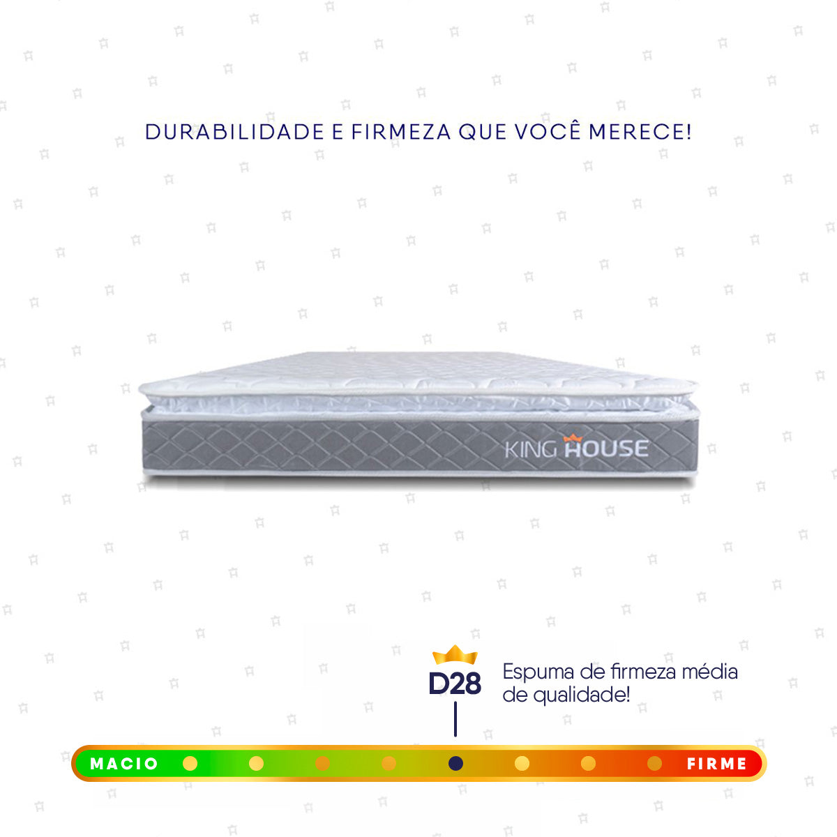 Colchão Durban Cinza Espuma D28 Solteiro 88x188x19