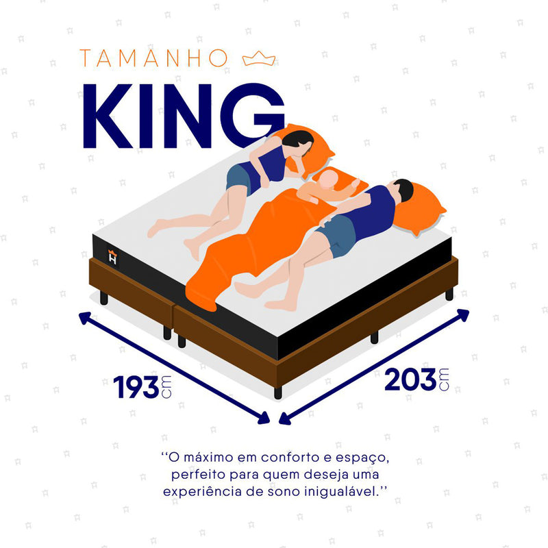 Cama Box Baú Durham c/ Molas Ensacadas 193x203 Preto e Marrom Espuma D26 Suporta 110 kg