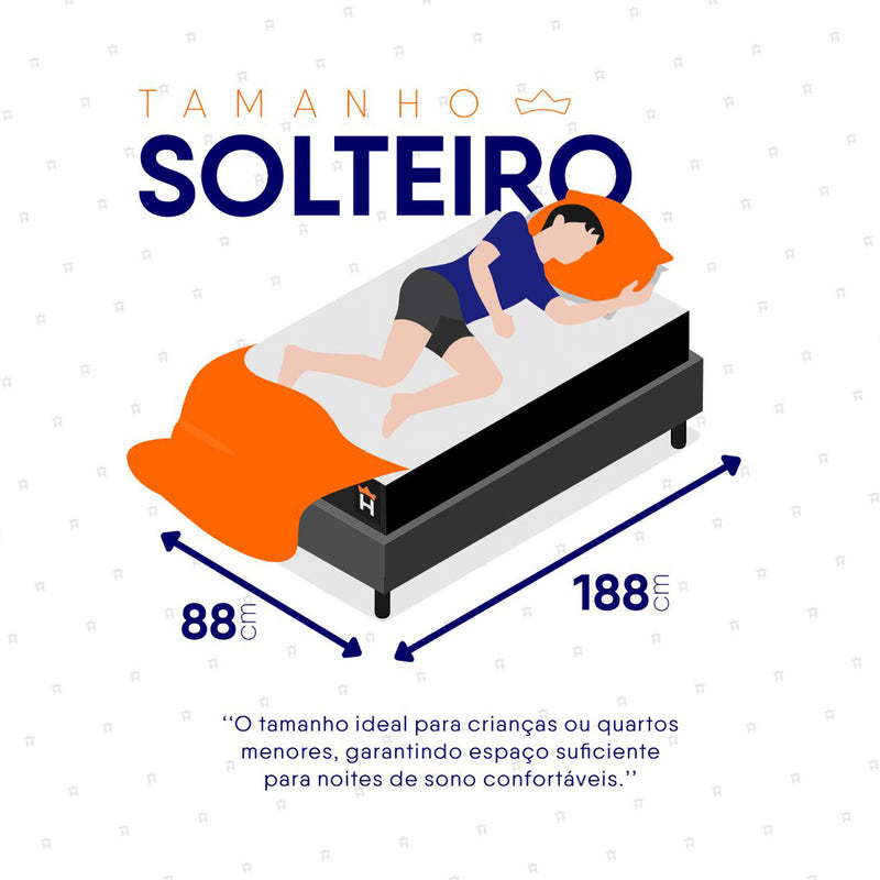 Cama Box Molas Ensacadas Durham Solteiro 88x188 Cinza Espuma D26 Suporta 120 Kg Por Pessoa