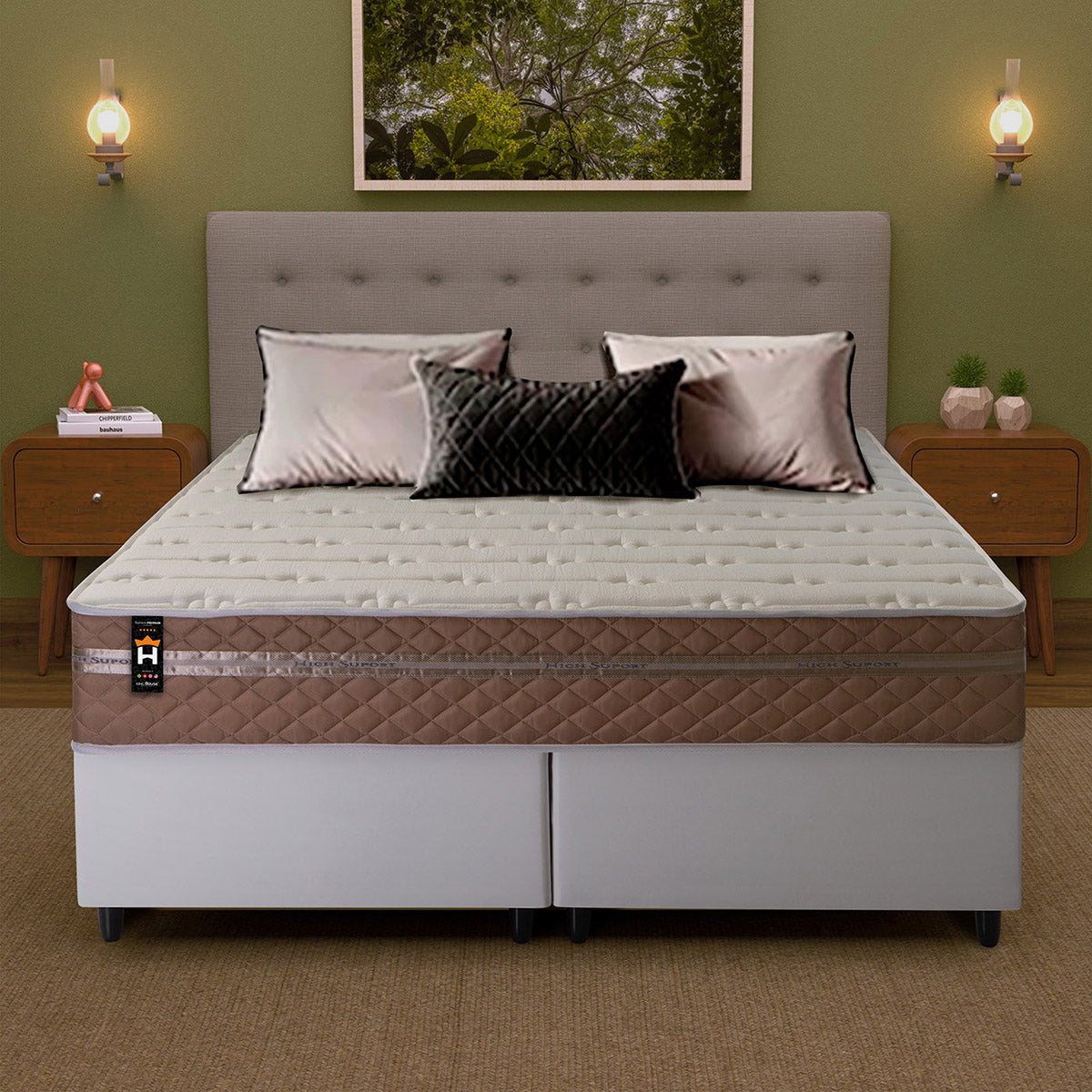 Cama Box Georgia Molas Ensacadas Queen 158x198 King House