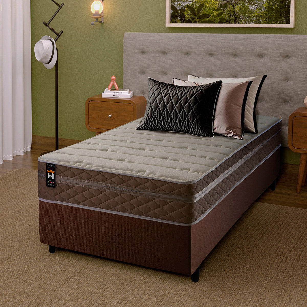 Cama Box Molas Ensacadas Georgia Solteiro 88x188 King House