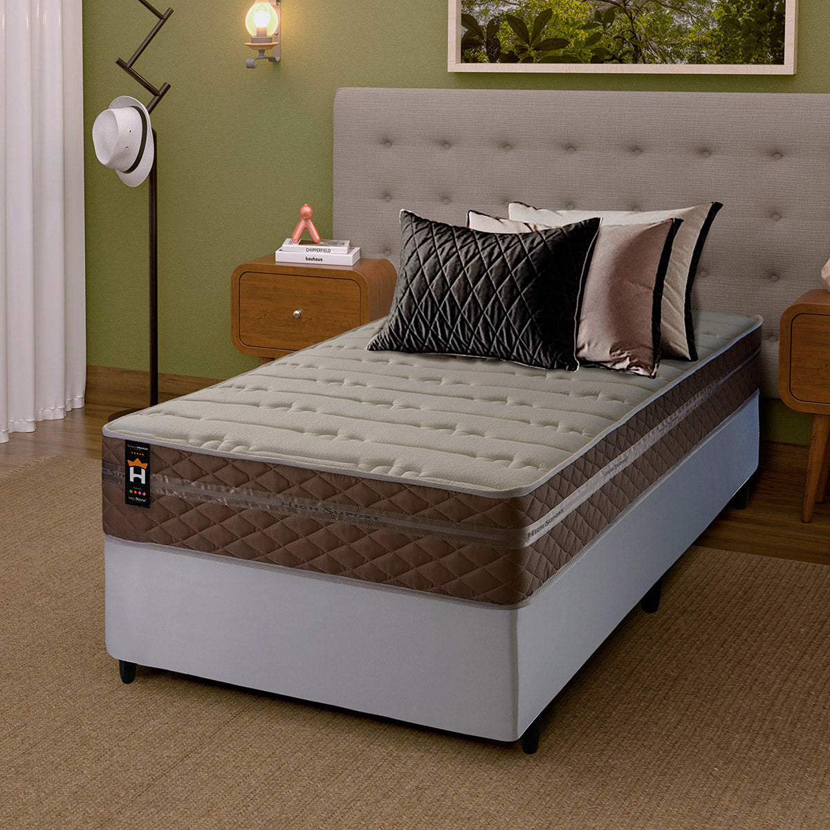 Cama Box Molas Ensacadas Georgia Solteirão 96x203 King House