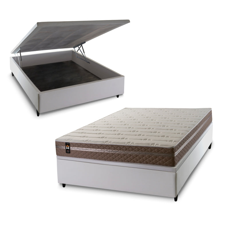 Cama Box Baú Georgia 138x188 c/ Molas Ensacadas King House