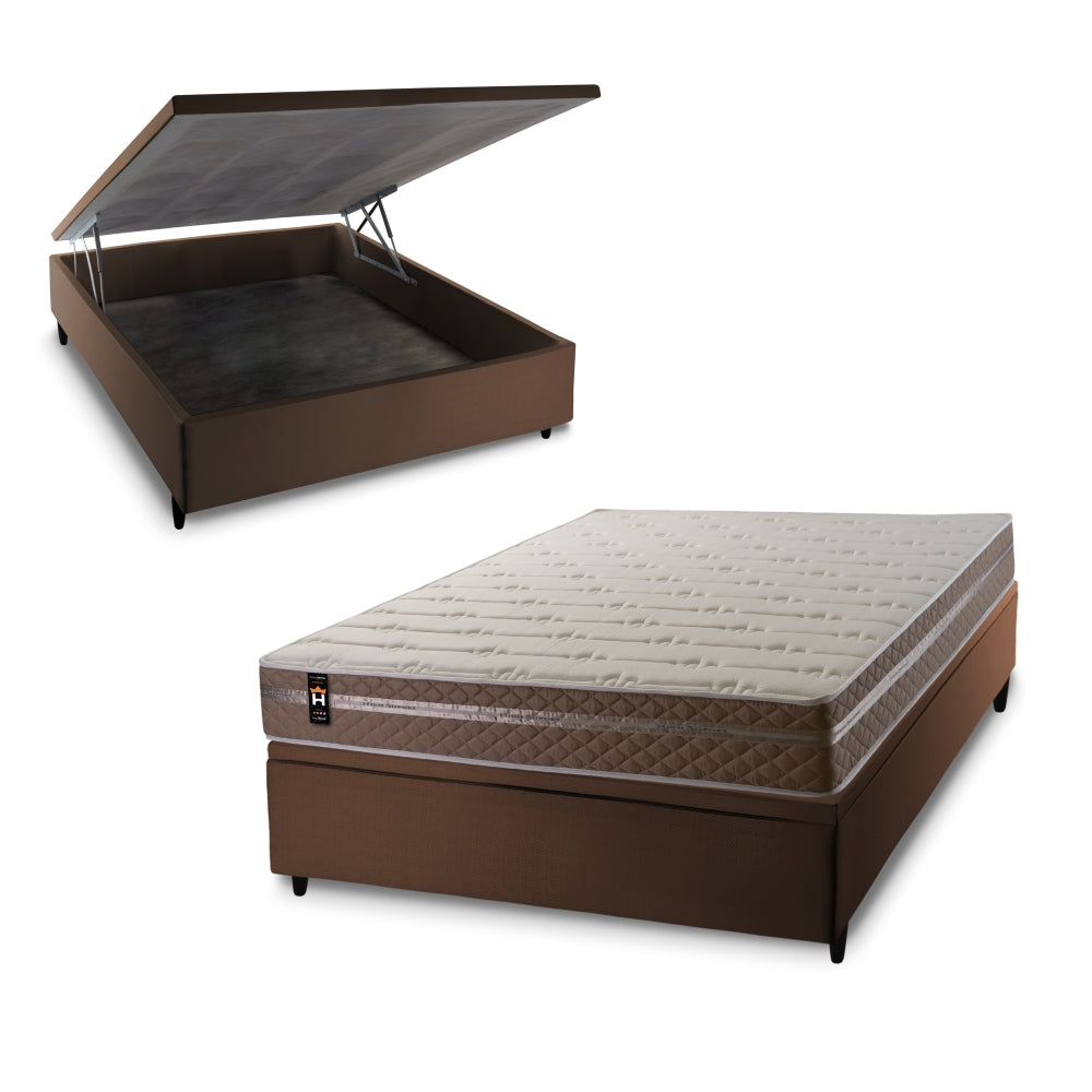 Cama Box Baú Georgia 138x188 c/ Molas Ensacadas King House