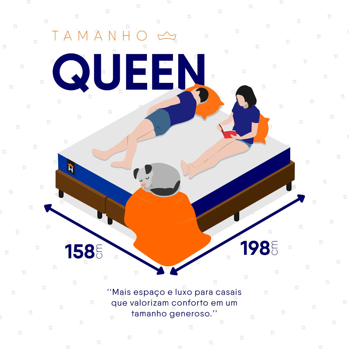 Cama Box Baú Lagras c/ Molas Ensacadas 158x198 Azul e Marrom Espuma D26 Suporta 110 kg