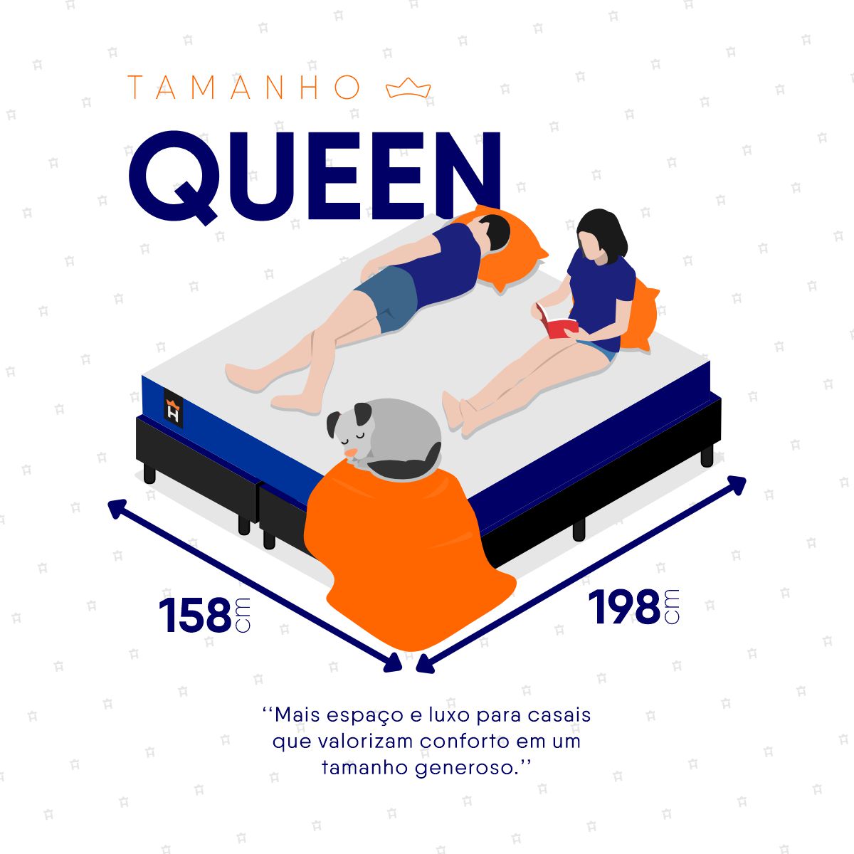 Cama Box Baú Lagras c/ Molas Ensacadas 158x198 Azul e Preto Espuma D26 Suporta 110 kg