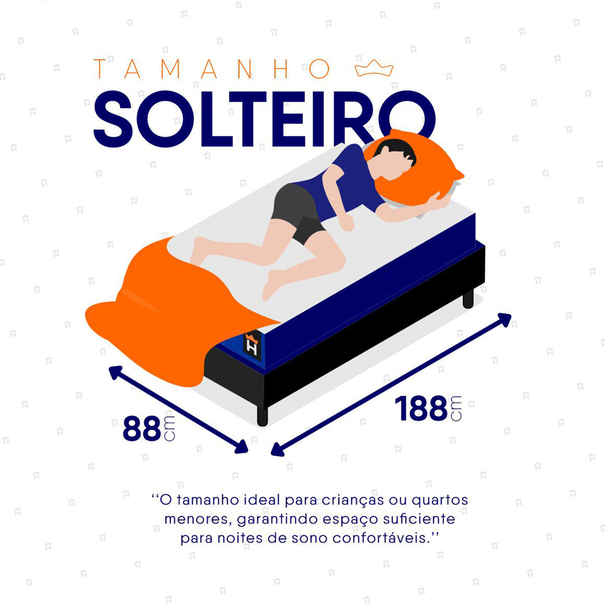 Cama Box Baú Lagras 88x188 Azul e Preto c/ Molas Ensacadas Espuma D26 Suporta 110 kg