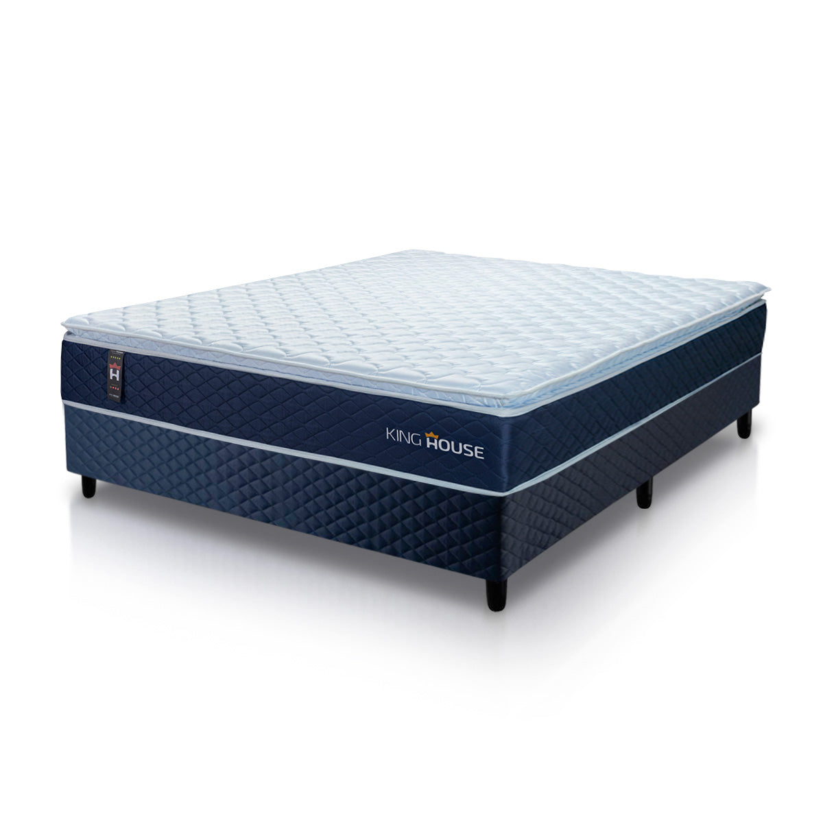 Cama Box Casal 138x188 Lagras Molas Ensacadas Espuma D26 Suporta 110 kg