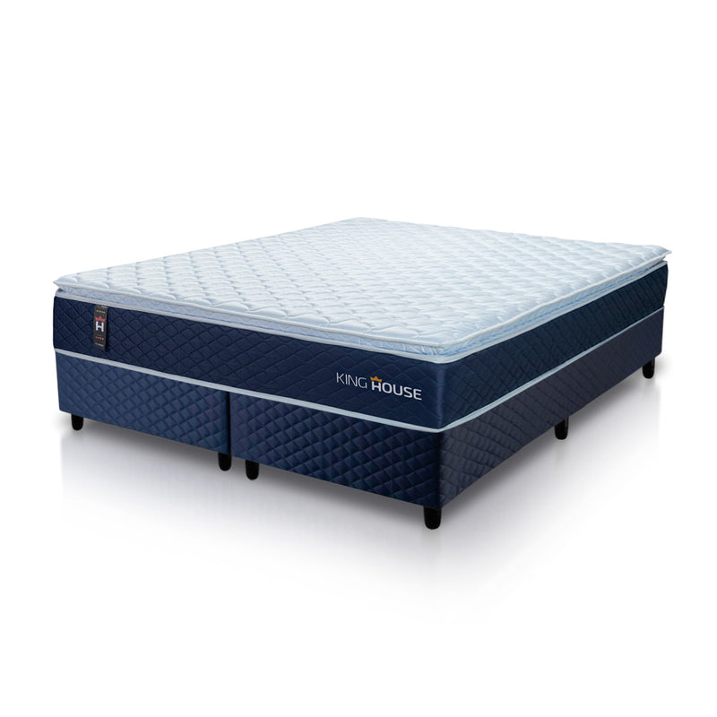 Cama Box Size Lagras Molas Ensacadas King Branco Espuma D26 Suporta 110 Kg Por Pessoa
