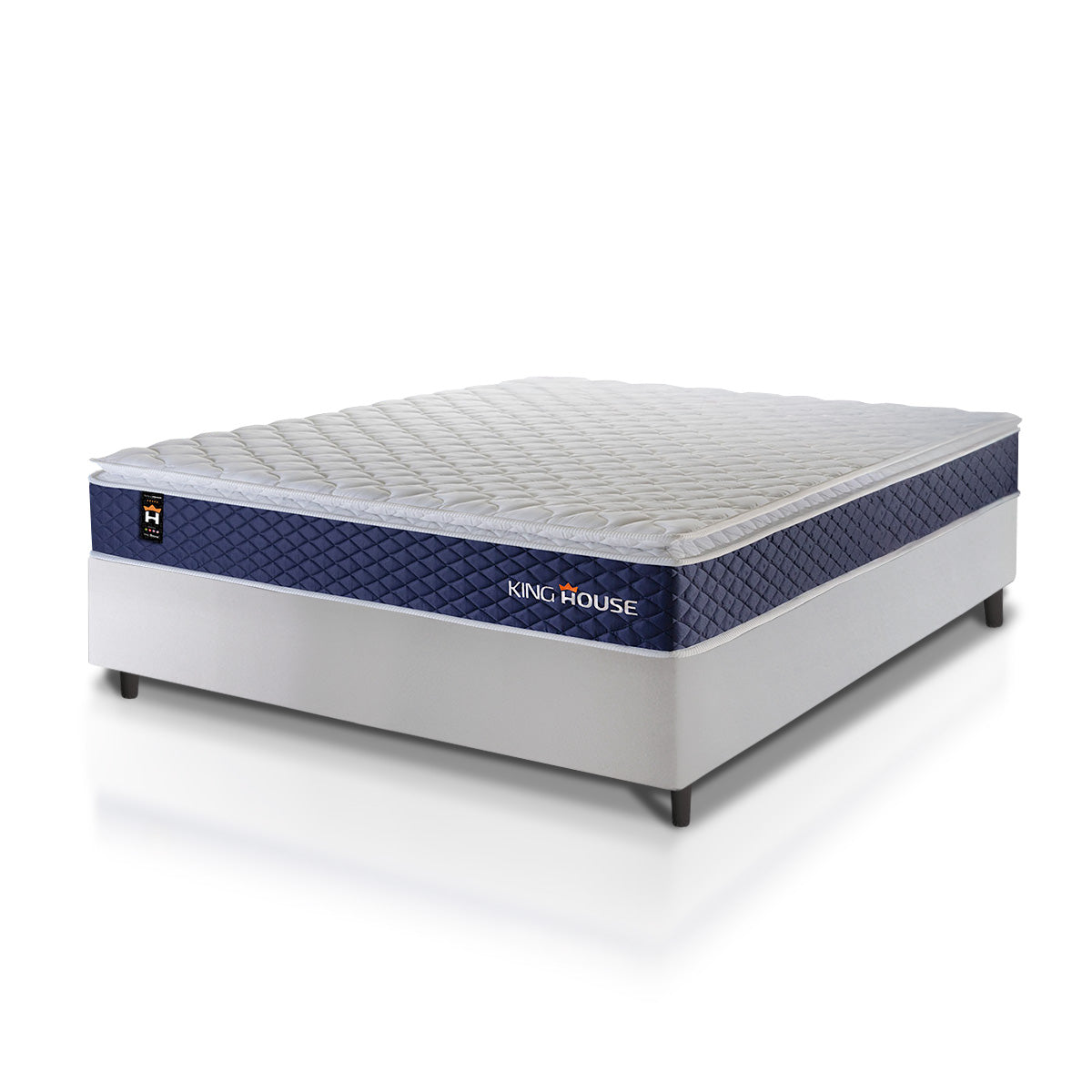 Cama Box Molas Ensacadas Lagras Casal 138x188 Branco Espuma D26 Suporta 120 Kg Por Pessoa