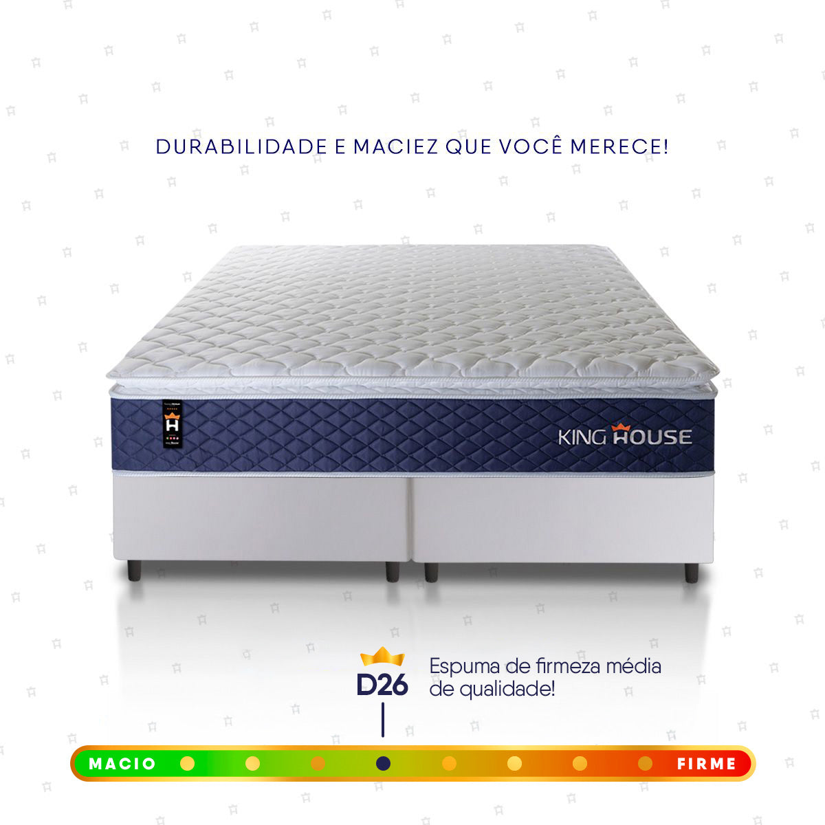 Cama Box Lagras Molas Ensacadas Queen 158x198 Branco Espuma D26 Suporta 120 Kg Por Pessoa