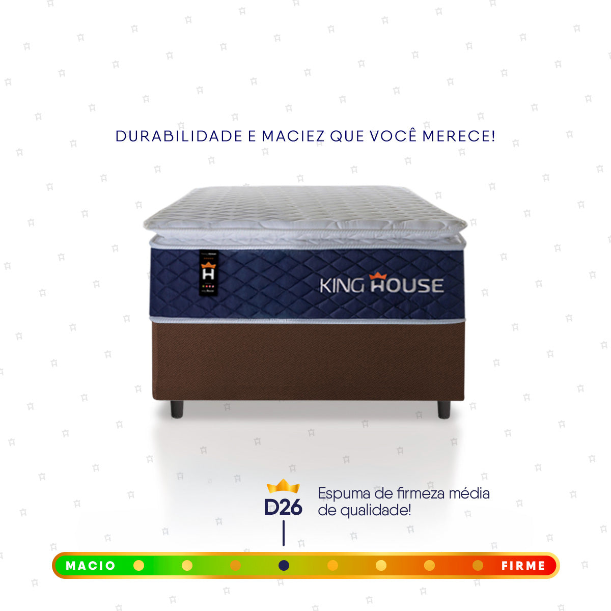 Cama Box Molas Ensacadas Lagras Solteiro 88x188 Marrom Espuma D26 Suporta 120 Kg Por Pessoa