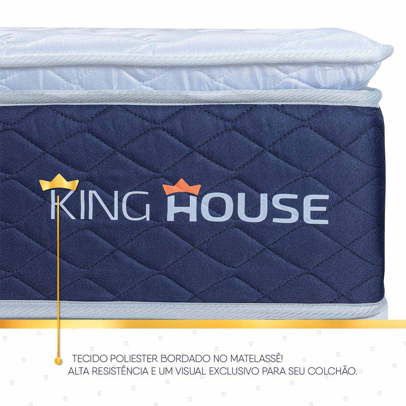 Cama Box Molas Ensacadas Lagras Solteiro 88x188 Preto Espuma D26 Suporta 120 Kg Por Pessoa