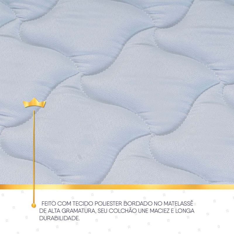 Colchão c/ Molas Ensacadas Lagras Azul Queen 158x198x28 Espuma D26