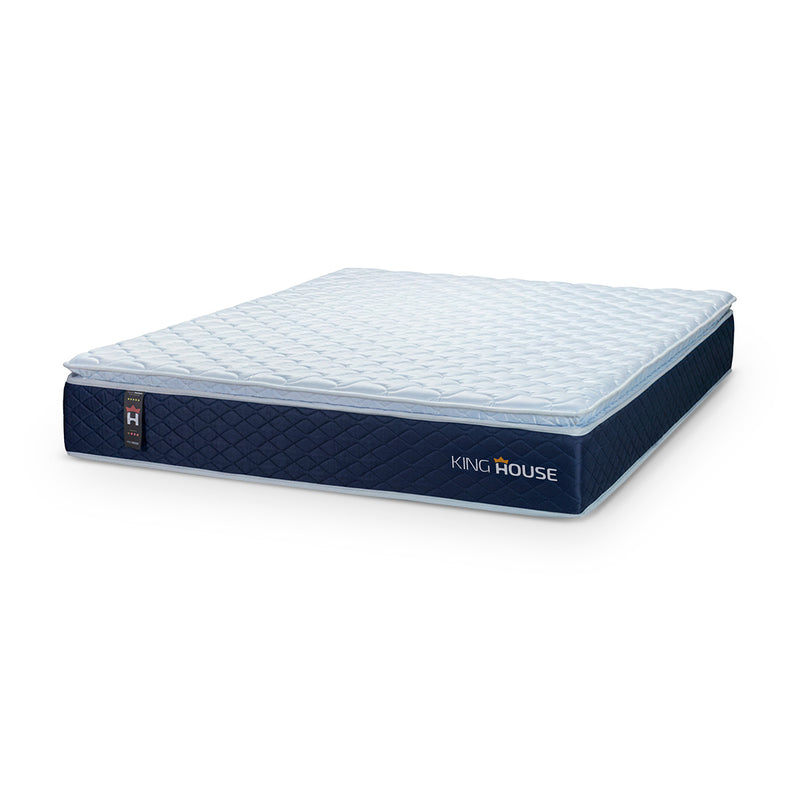 Colchão c/ Molas Ensacadas Lagras Azul King 193x203x28 Espuma D26