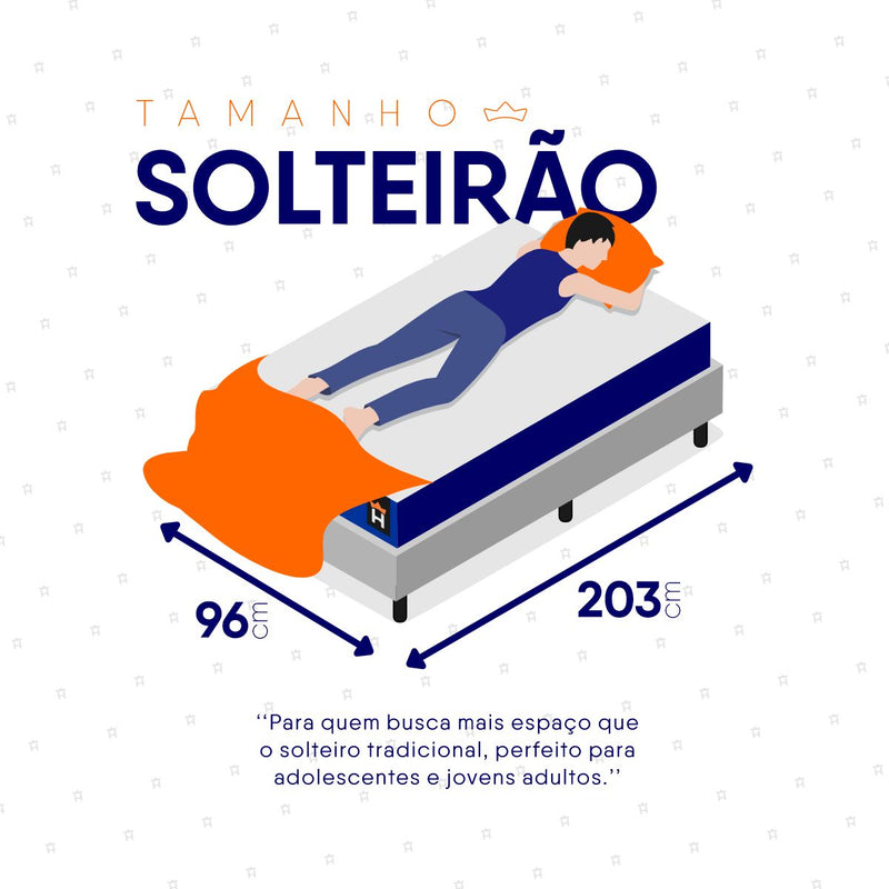 Colchão c/ Molas Ensacadas Lagras Azul Solteiro 96x203x28 Espuma D26