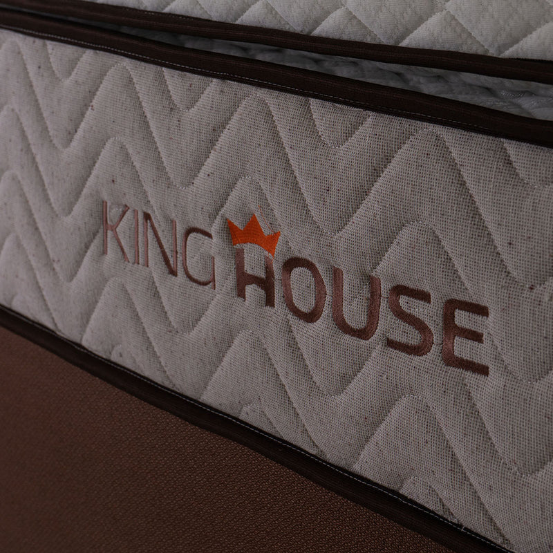 Cama Box Molas Ensacadas Liverpool 96x203 Marrom King House