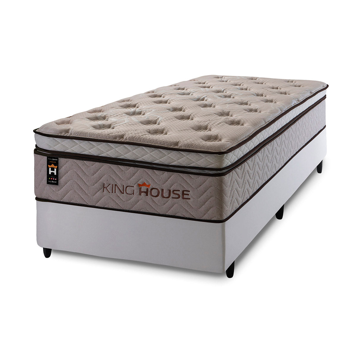 Cama Box Molas Ensacadas Liverpool 96x203 Branco King House