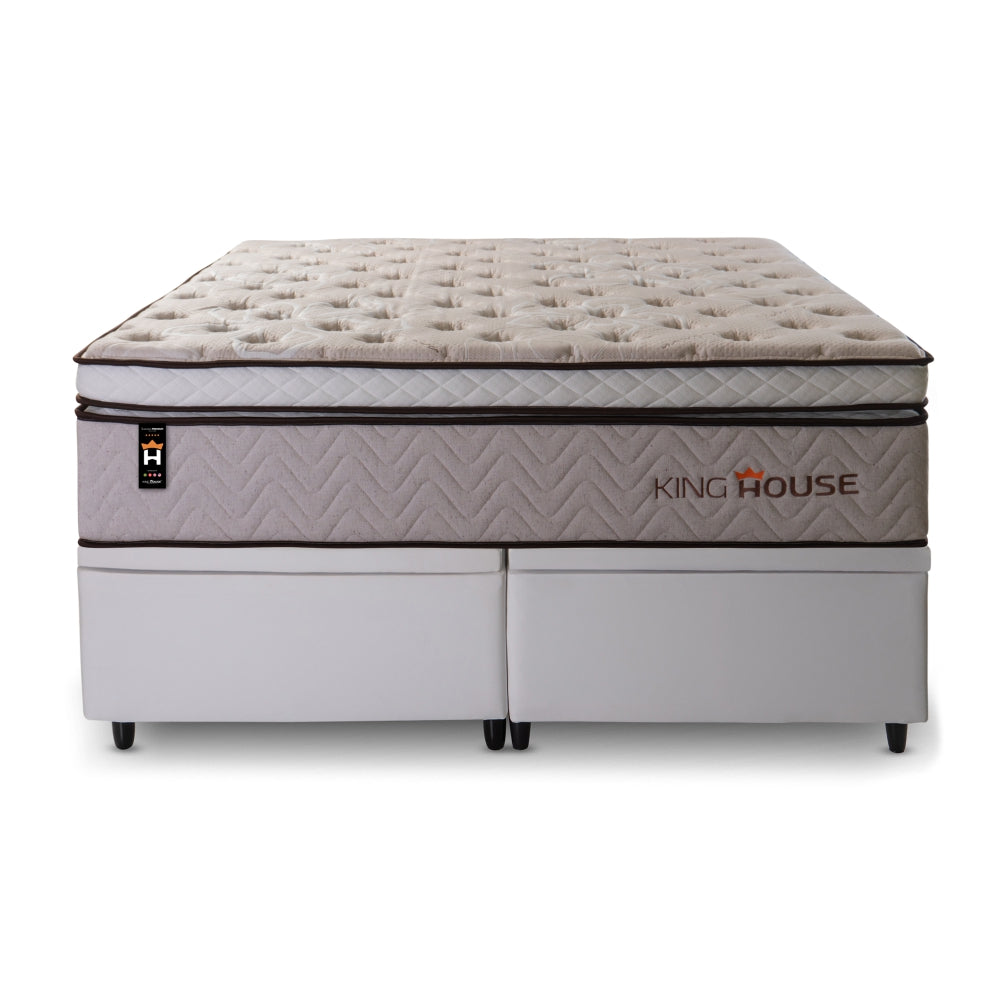 Cama Box Baú Liverpool c/ Molas Ensacadas 193x203 King House