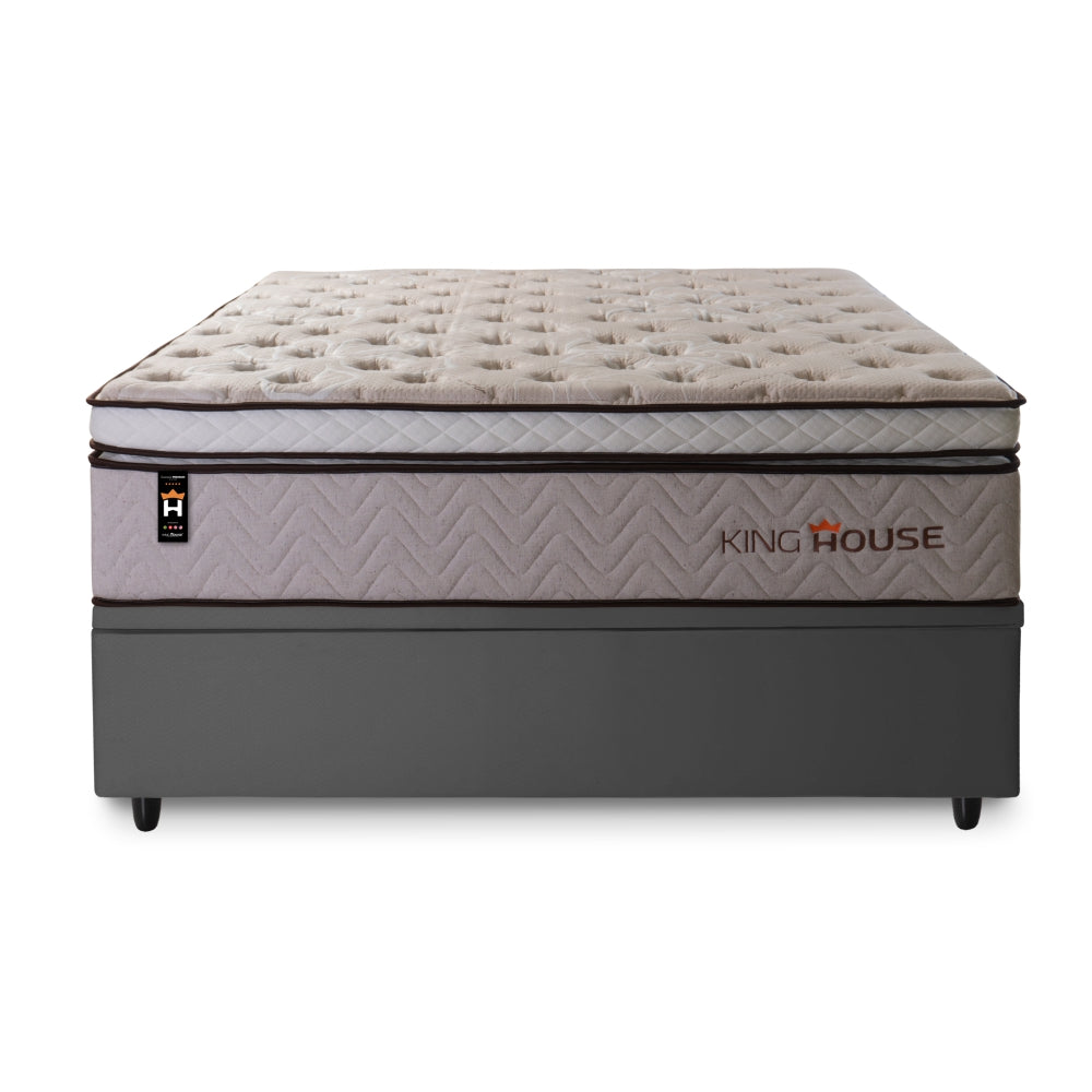 Cama Box Baú Liverpool 138x188 C/ Molas Ensacadas King House