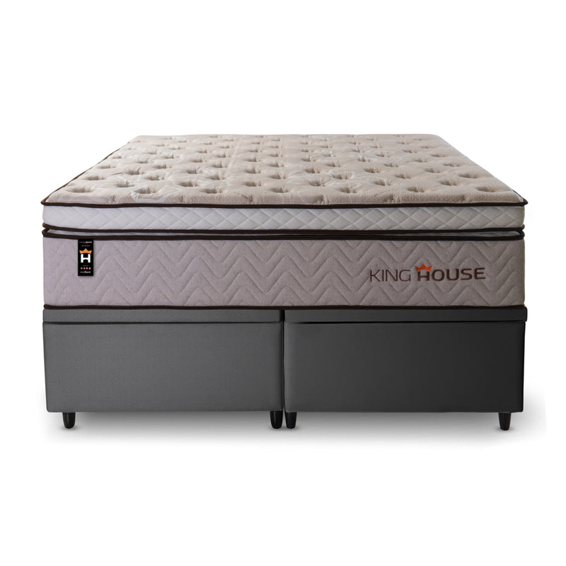Cama Box Baú Liverpool c/ Molas Ensacadas 158x198 King House