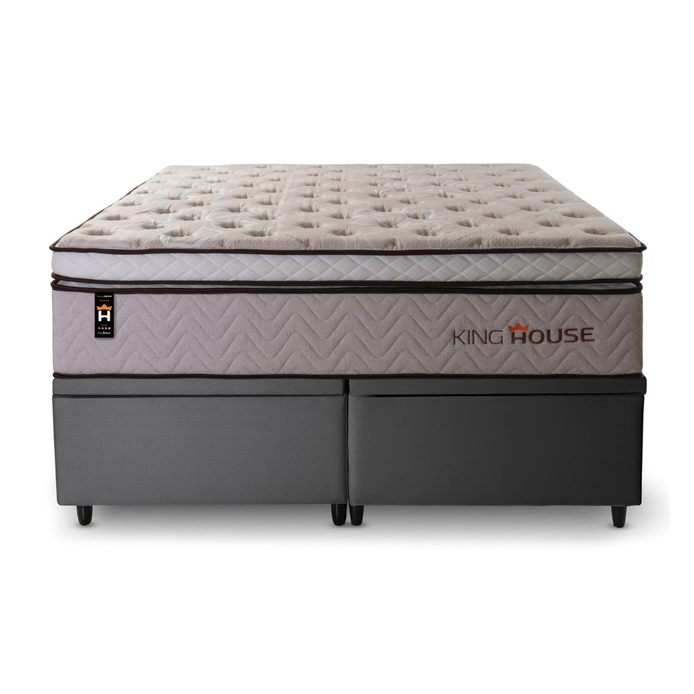 Cama Box Baú Liverpool c/ Molas Ensacadas 193x203 King House