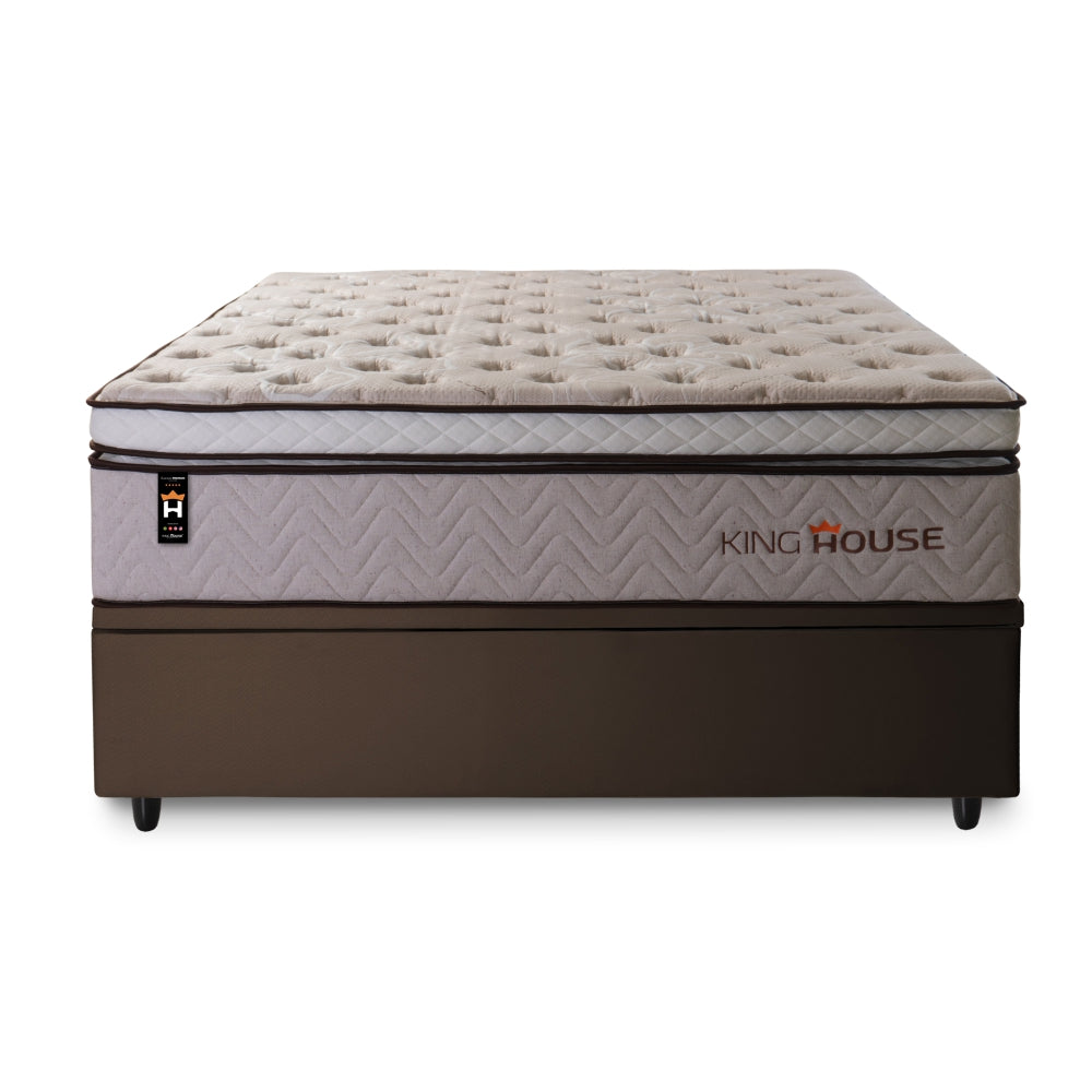 Cama Box Baú Liverpool 138x188 C/ Molas Ensacadas King House