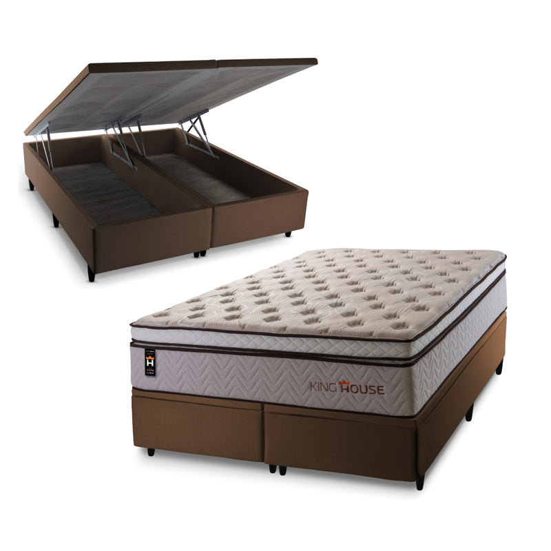 Cama Box Baú Liverpool c/ Molas Ensacadas 158x198 King House