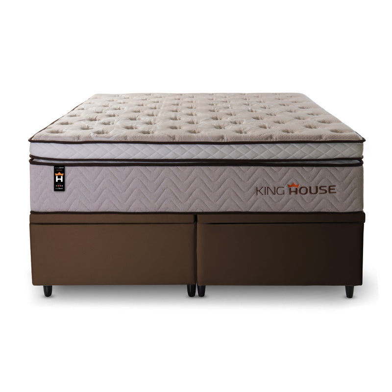 Cama Box Baú Liverpool c/ Molas Ensacadas 158x198 King House