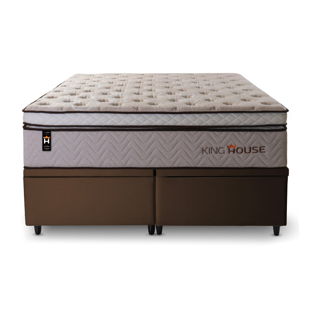 Cama Box Baú Liverpool c/ Molas Ensacadas 193x203 King House